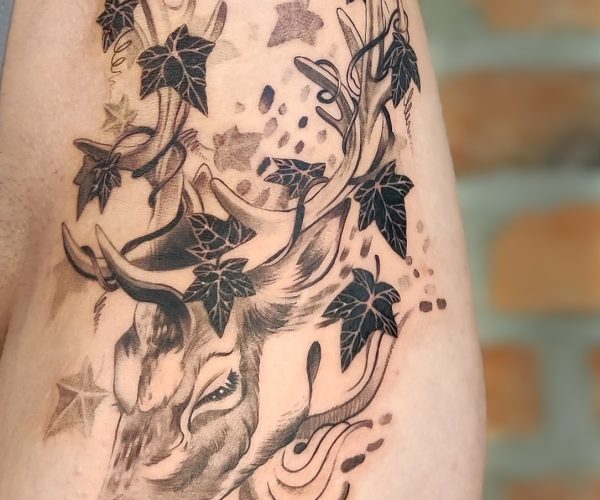 Jeleń grafika -Tatuaż - Lots of Ink Koszalin