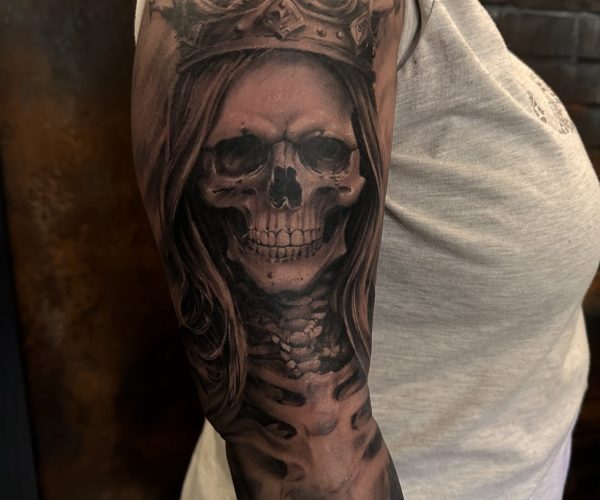 Realizm - Czaszka - tatuaż - Lots of Ink Koszalin