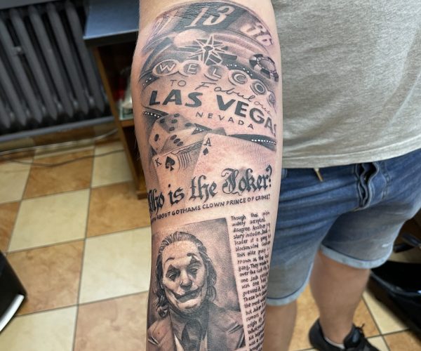 Mikrorealizm - Batman - tatuaż - Lots of Ink Koszalin