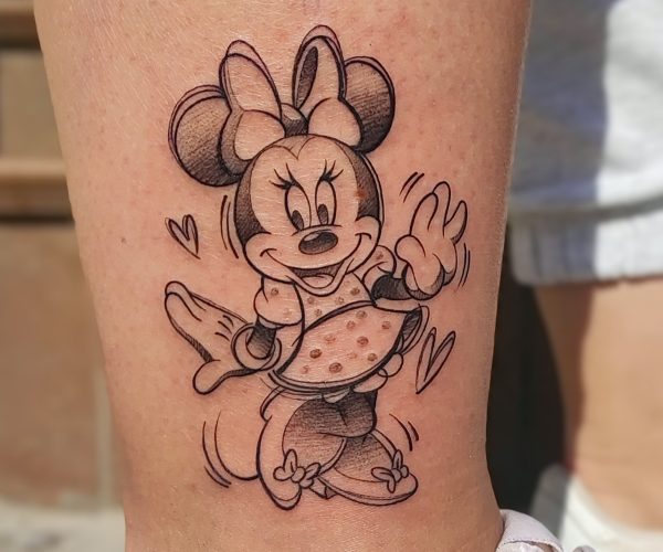 Disnay - Myszka Mini - Tatuaż - Lots of Ink Koszalin