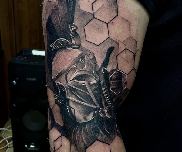 Realizm - Rycerz - tatuaż - Lots of Ink Koszalin