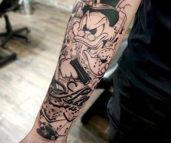 Disnay - Donald Duck - Tatuaż - Lots of Ink Koszalin